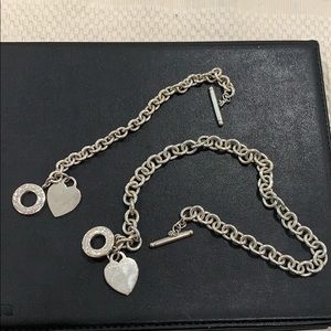 Tiffany & Co. heart toggle bracelet and necklace